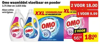Kruidvat Omo wasmiddel vloeibaar en poeder aanbieding