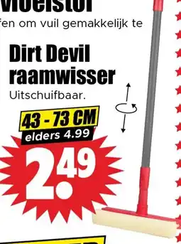 Dirk Dirt Devil raamwisser aanbieding