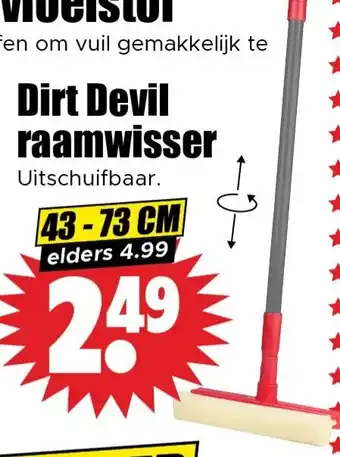 Dirk Dirt Devil raamwisser aanbieding
