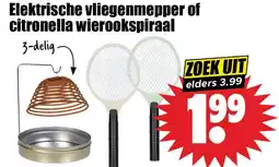 Dirk Elektrische vliegenmepper of citronella wierookspiraal aanbieding
