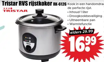 Dirk Tristar RVS rijstkoker RK-6126 aanbieding