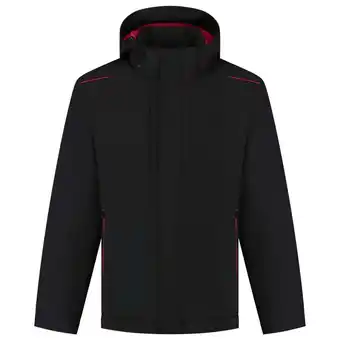 Welkoop Tricorp Winter Tech Shell Accent 402703 - Werkjas - Zwart/Rood - 2XL aanbieding