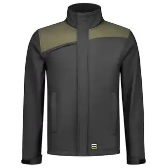 Welkoop Tricorp Bicolor 402021 - Softshell jas - Donkergrijs/ Groen aanbieding