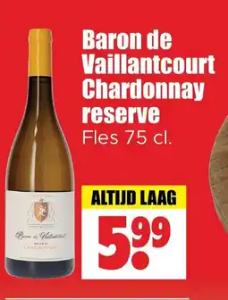 Dirk Baron de Vaillantcourt Chardonnay reserve aanbieding