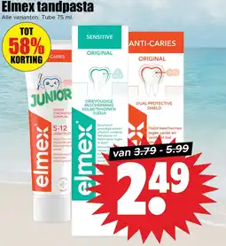 Dirk Elmex tandpasta aanbieding
