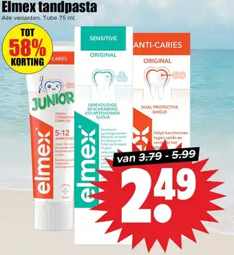 Dirk Elmex tandpasta aanbieding