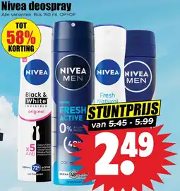 Dirk Nivea deospray aanbieding
