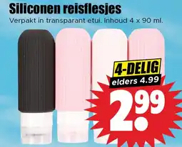 Dirk Siliconen reisflesjes aanbieding