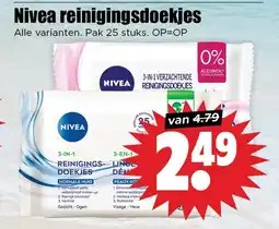 Dirk Nivea reinigingsdoekjes aanbieding