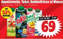 Dirk Appelsientje, Taksi, Dubbelfrisss of Maaza⭑ aanbieding