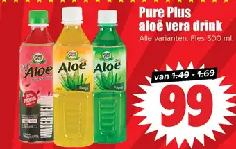 Dirk Pure Plus aloë vera drink aanbieding
