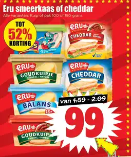 Dirk Eru smeerkaas of cheddar aanbieding