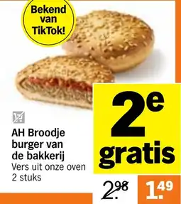 Albert Heijn AH Broodje burger van de bakkerij aanbieding
