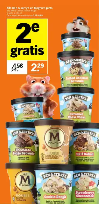 Albert Heijn Alle Ben & Jerry's en Magnum pints aanbieding