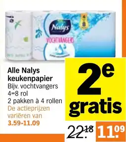 Albert Heijn Alle Nalys keukenpapier aanbieding