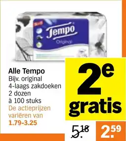 Albert Heijn Alle Tempo aanbieding