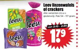 Dirk Leev linzenwafels of crackers aanbieding