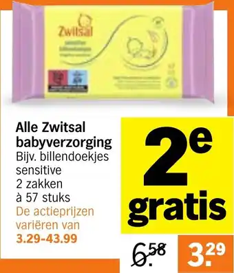 Albert Heijn Alle Zwitsal babyverzorging aanbieding