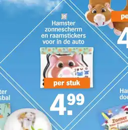 Albert Heijn Hamster zonnescherm en raamstickers voor in de auto aanbieding