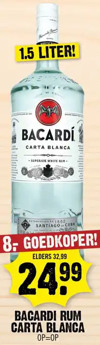 Dirk Bacardi rum carta blanca aanbieding