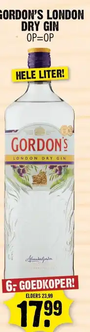Dirk Gordon's london dry gin aanbieding