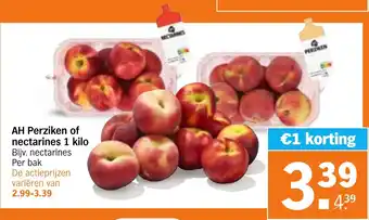 Albert Heijn AH Perziken of nectarines aanbieding