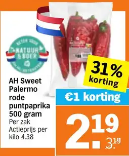 Albert Heijn AH sweet palermo rode puntpaprika aanbieding