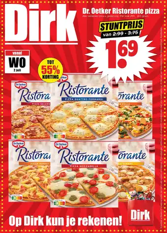Dirk Dr. Oetker Ristorante pizza aanbieding