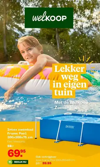 Welkoop Intex zwembad Frame Pool 300x200x75 cm aanbieding
