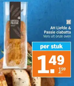 Albert Heijn AH Liefde & Passie ciabatta aanbieding