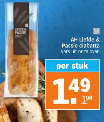Albert Heijn AH Liefde & Passie ciabatta aanbieding