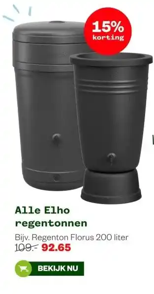 Welkoop Alle Elho regentonnen aanbieding
