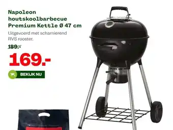 Welkoop Napoleon houtskoolbarbecue Premium Kettle Ø 47 cm aanbieding
