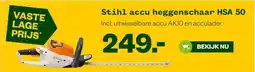 Welkoop Stihl accu heggenschaar HSA 50 aanbieding