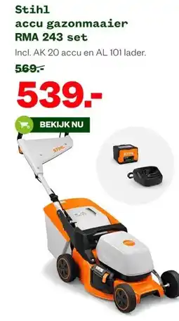 Welkoop Stihl RMA 243 set aanbieding