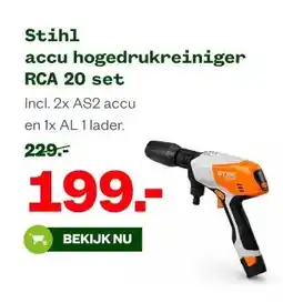 Welkoop Stihl hogedrukreiniger RCA 20 set aanbieding