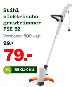 Welkoop Stihl elektrische grastrimmer FSE 52 aanbieding