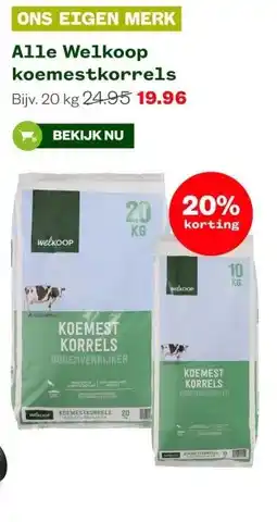 Welkoop Alle Welkoop koemestkorrels aanbieding