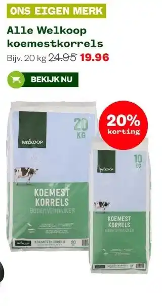 Welkoop Alle Welkoop koemestkorrels aanbieding