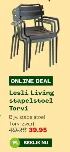 Welkoop Lesli Living stapelstoel Torvi aanbieding