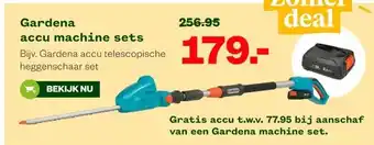 Welkoop Gardena accu machine sets aanbieding