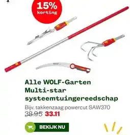 Welkoop Alle WOLF-Garten Multi-star systeemtuingereedschap aanbieding
