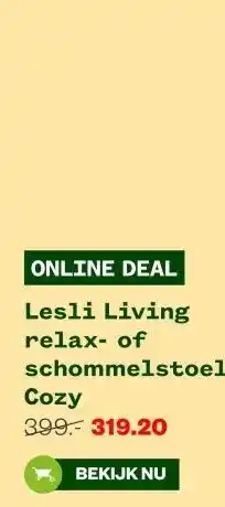 Welkoop Lesli Living relax- of schommelstoel Cozy aanbieding