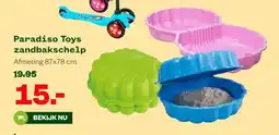 Welkoop Paradiso Toys zandbakschelp Afmeting 87x78 cm. aanbieding