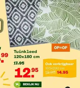 Welkoop Tuinkleed 120x180 cm aanbieding