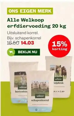 Welkoop Alle Welkoop erfdiervoeding 20 kg aanbieding