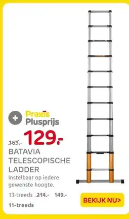 Praxis TELESCOPISCHE LADDER aanbieding