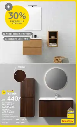 Praxis AQUAZURO BADKAMER- MEUBEL NOTELAAR aanbieding