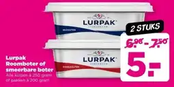 PLUS Lurpak Roomboter of smeerbare boter aanbieding
