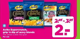 PLUS Aviko Supercrunch, grip 'n dip of wavy blends aanbieding